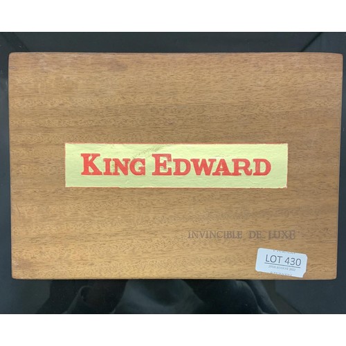 430 - WOODEN BOX OF 25 KING EDWARD INVINCIBLE DE LUXE CIGARS