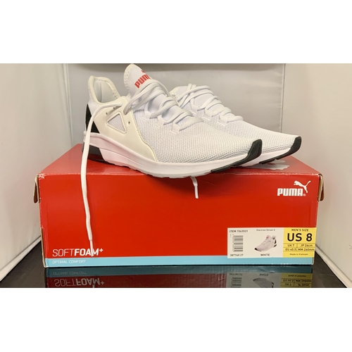 30 - BOXED PAIR OF PUMA SOFT FOAM ELECTRON STREET C MENS TRAINERS  - UK7 WHITE