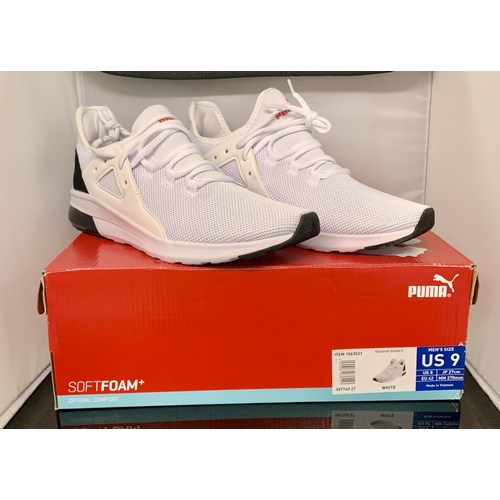 34 - BOXED PAIR OF PUMA SOFT FOAM ELECTRON STREET C MENS TRAINERS  - UK8 WHITE