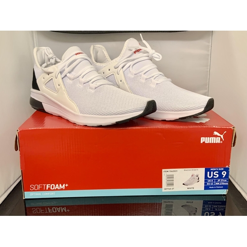 35 - BOXED PAIR OF PUMA SOFT FOAM ELECTRON STREET C MENS TRAINERS  - UK8 WHITE