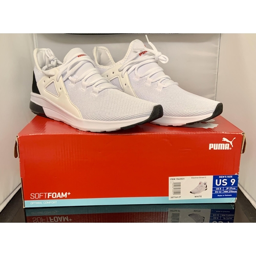 36 - BOXED PAIR OF PUMA SOFT FOAM ELECTRON STREET C MENS TRAINERS  - UK8 WHITE