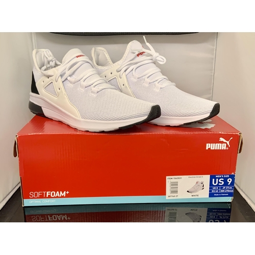 37 - BOXED PAIR OF PUMA SOFT FOAM ELECTRON STREET C MENS TRAINERS  - UK8 WHITE