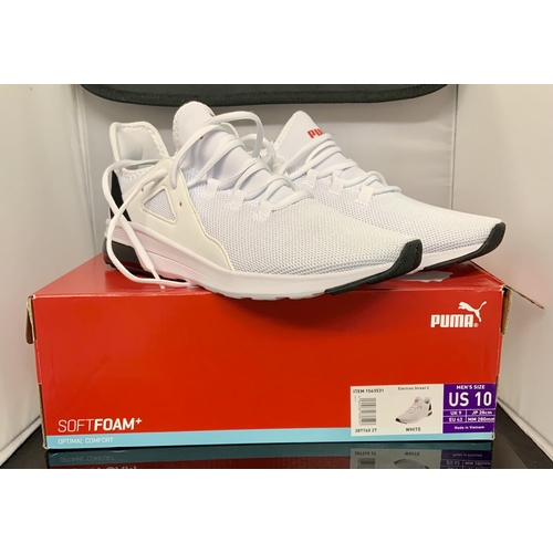 42 - BOXED PAIR OF PUMA SOFT FOAM ELECTRON STREET C MENS TRAINERS  - UK9 WHITE