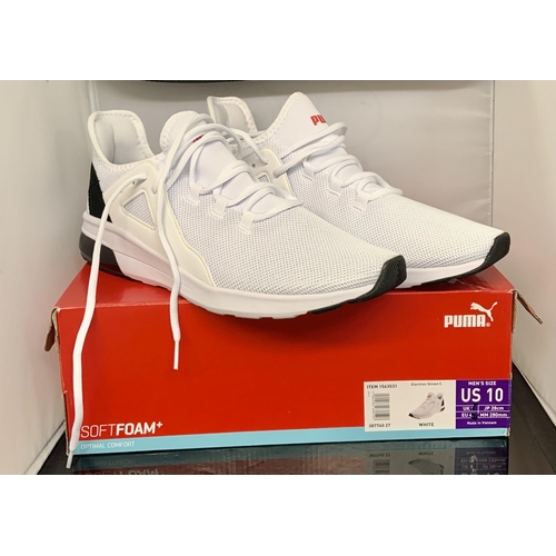 45 - BOXED PAIR OF PUMA SOFT FOAM ELECTRON STREET C MENS TRAINERS  - UK12 WHITE