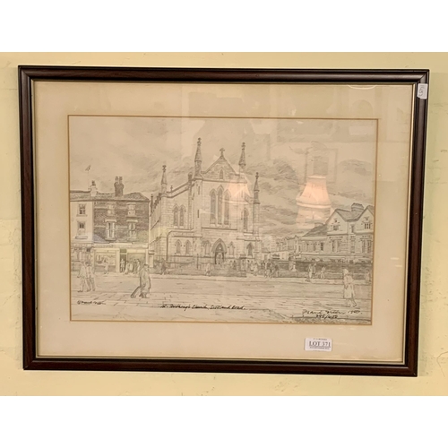 371 - Limited edition print by Frank Green, St Anthony's Church Scotland road Liverpool Framed and glazed,... 