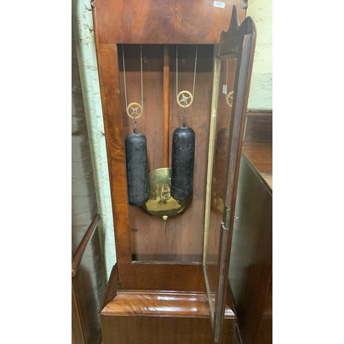 273 - A 19TH C. IRISH MAHOGANY LONGCASE CLOCK BY HILLYARD, DUBLIN.  WITH AN EIGHT-DAY RACK STRIKE-ON-GONG ... 