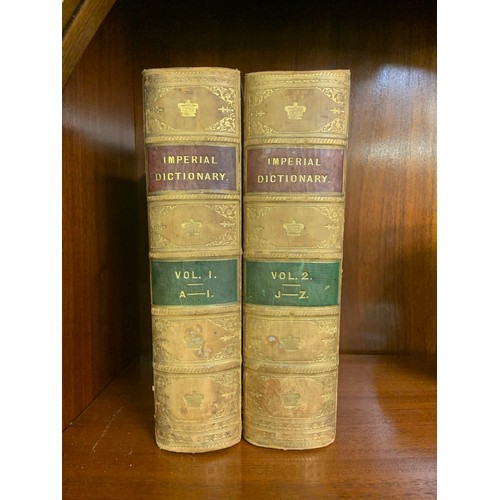 299 - IMPERIAL DICTIONARY ENGLISH, TECHNOLOGICAL AND SCIENTIFIC IN TWO VOLUMES. EDITED BY JOHN OGILVIE VOL... 