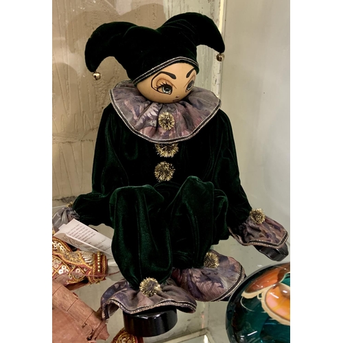 348A - MAPPIN AND WEBB XENIS COLLECTION EXQUISITE HAND PAINTED MUSICAL JESTER PUPPET