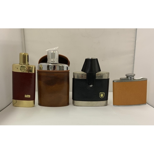 19 - 4 X VARIOUS HIPFLASKS