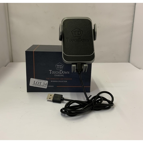 34 - BOXED TOUCHDOWN WIRELESS CAR CHARGER