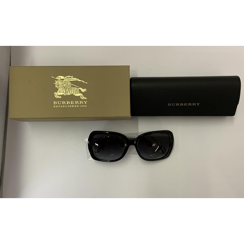 36 - PAIR OF BURBERRY SPECTACLE FRAMES WITH DECORATIVE ARMS - B4160, ORIGINAL CASE AND BOX