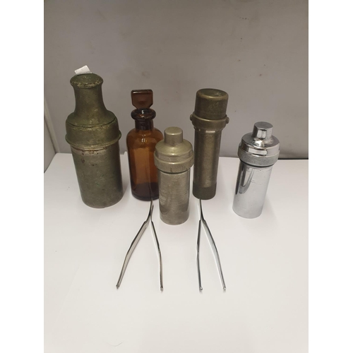 361 - Vintage Medical items incl. Perpetual Cylindrical case with later fittings, A Londonmade Cylinder ho... 