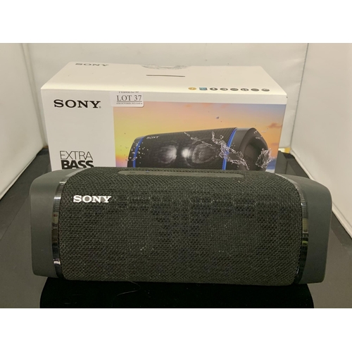 37 - BOXED SONY EXTRA BASS WIRELESS BLUETOOTH SPEAKER - SRS-XB33