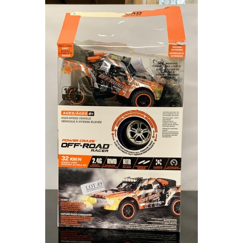 49 - BOXED POWER CRAZE OFF ROAD RACER R/C CAR