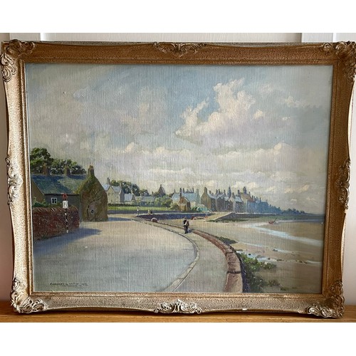 354 - A FRAMED OIL PAINTING: CAMPBELL G WALKER - ENTITLED - 'EARLY MORNING, PARKGATE - SIGNED BOTTOM RIGHT... 