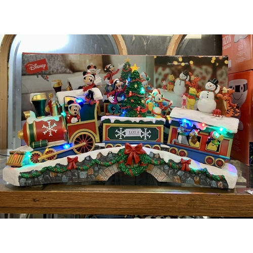 4 - BOXED DISNEY ANIMATED HOLIDAY TRAIN WITH LIGHTS/MUSIC