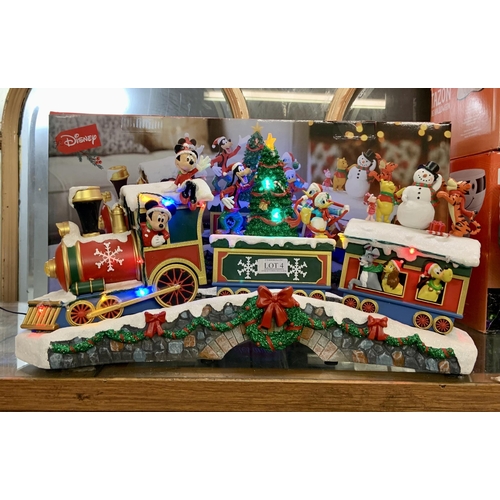 5 - BOXED DISNEY ANIMATED HOLIDAY TRAIN WITH LIGHTS/MUSIC