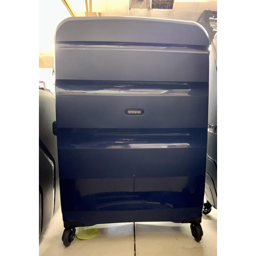 190 - LARGE AMERICAN TOURISTER JETDRIVER HARDSIDE SUITCASE - BLUE