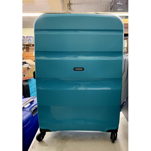 191 - LARGE AMERICAN TOURISTER JETDRIVER HARDSIDE SUITCASE - TEAL