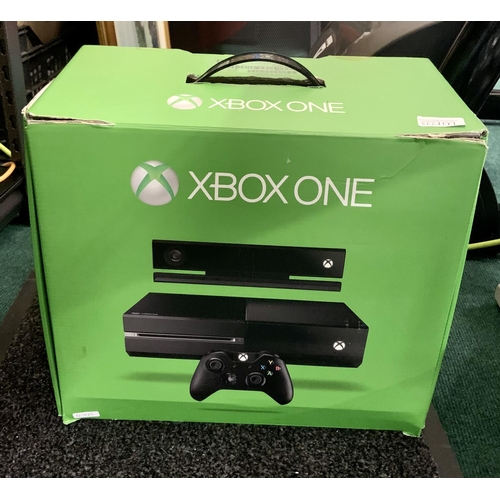 225 - BOXED XBOX ONE WITH KINECT CAMERA AND ONE CONTROLLER