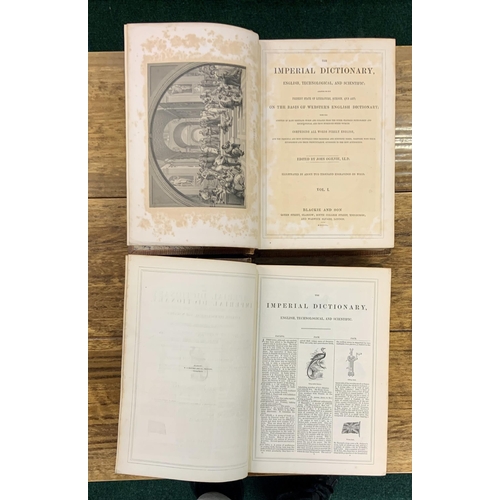 339 - IMPERIAL DICTIONARY ENGLISH, TECHNOLOGICAL AND SCIENTIFIC IN TWO VOLUMES. EDITED BY JOHN OGILVIE VOL... 