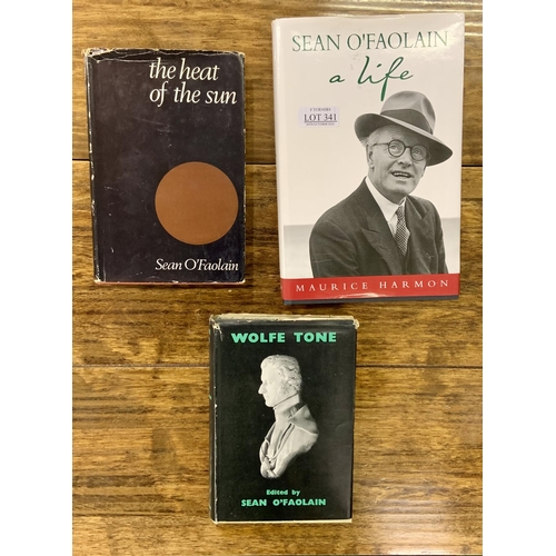 341 - VARIOUS BOOKS BY SEAN O'FAOLAIN INC. A LIFE BY MAURICE HARMAN 1ST ED. WITH D/W, WOLF THONE AUTOBIOGR... 