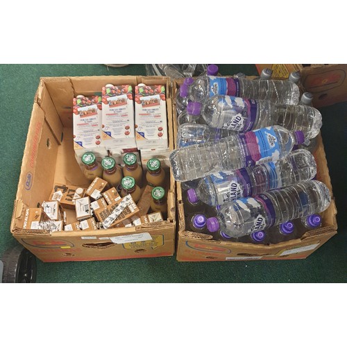 181 - 2 X BOXES OF VARIOUS DRINKS INC. HIGHLAND SPRING WATER, STARBUCKS FRAPPUCINO, OCEAN SPRAY CRANBERRY ... 