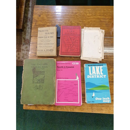 360B - VARIOUS VINTAGE CYCLING/WALKING MAPS GUIDES