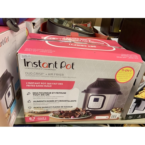 75 - BOXED INSTANT POT DUO CRISP - 5.7L 11 IN ONE MULTI COOKER/AIR FRYER
