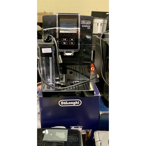 99 - BOXED DELONGHI DYNAMICA PLUS AUTOMATIC COFFEE MACHINE WITH LATTE CREMA SYSTEM