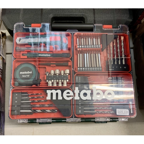 130 - METABO HAMMER DRILL AND ACCESSORY SET - PLEASE NOTE NO BATTERY