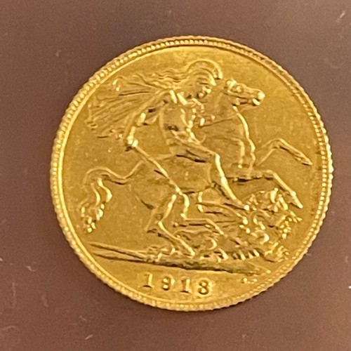 320 - GEORGE V 1/2 SOVEREIGN - 1918 BM