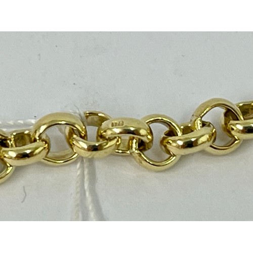 323 - A 9CT GOLD BELCHER CHAIN - 75CM - 51.2GRAMS