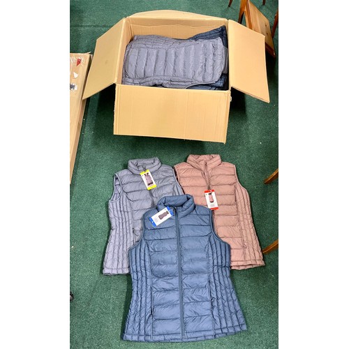 159 - BOX OF APPROX 16 LADIES 32 DEGREE HEAT GILETS - VARIOUS SIZES/COLOURS