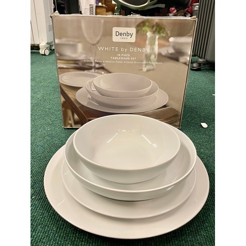 89 - 15 PIECE DENBY TABLE WARE SET - 3 X DINNER PLATES/4 X PLATES/4 X CEREAL BOWLS/4 X PASTA BOWLS