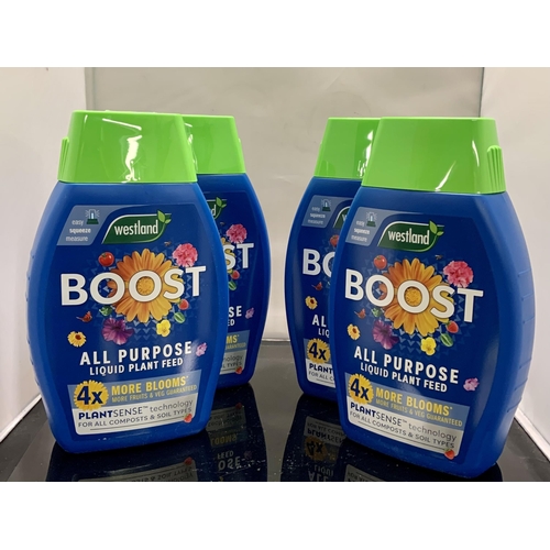 91 - 4X WESTLAND BOOST ALL PURPOSE LIQUID PLANT FEED 1 LITRE BOTTLES