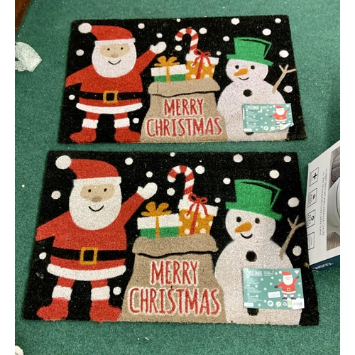 194 - CHRISTMAS DOOR MAT AND ONE OTHER