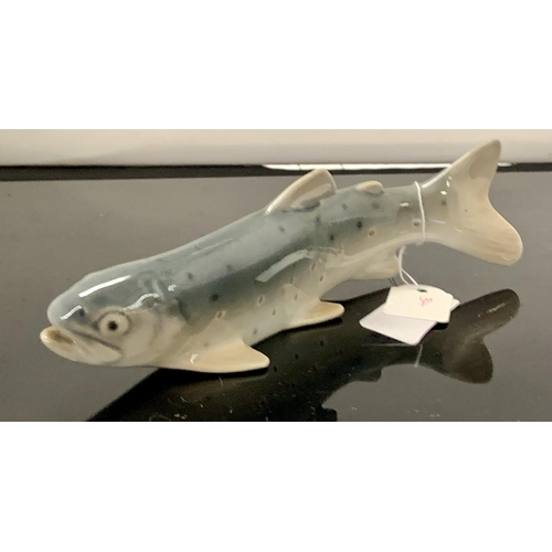 253 - BING & GRONDAHL 2169 TROUT FIGURINE -SVEND JESPERSEN 5HX15L CMS.