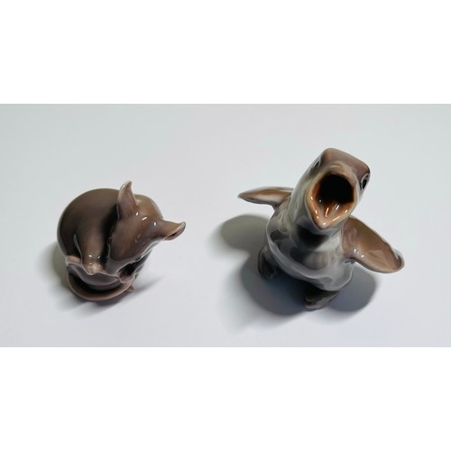 310 - BING & GRONDAHL YOIUNG SPARROW FIGURE 1852 KNUD KYHN 7H CMS, & LITTLE GREY MOUSE BITING TAIL 1801 - ... 