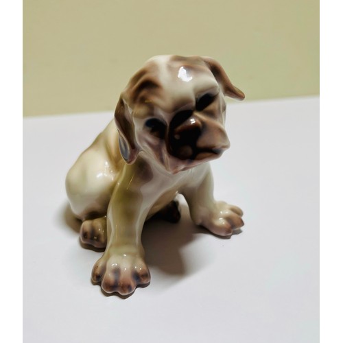 259 - DAHL JENSEN (DJ) 1139 ENGLISH BULLDOG PUPPY - with ROYAL CROWN, DJ & COPENHAGEN 7CM