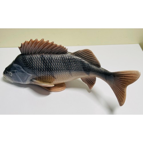 304 - Royal Copenhagen Perch Fish Figurine 1138 - By A. Nielsen 20L CMS