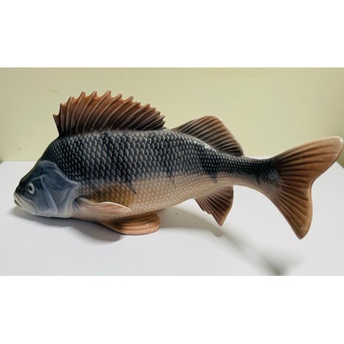 304 - Royal Copenhagen Perch Fish Figurine 1138 - By A. Nielsen 20L CMS