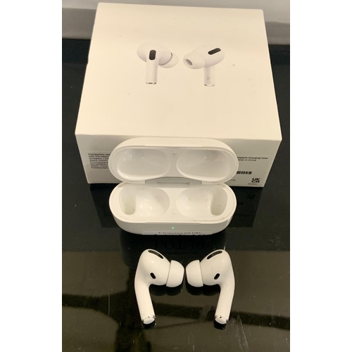 10 - BOXED PAIR OF APPLE AIR POD PROS IN WIRELESS CHARGING CASE WITH EXTRA BUDS/CHARGING WIRE