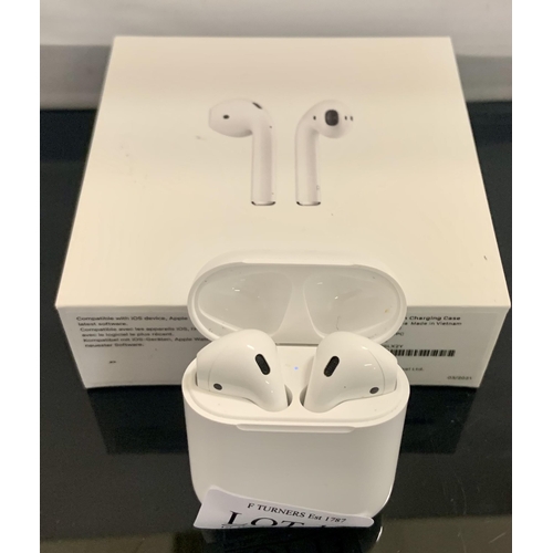 13 - BOXED PAIR OF APPLE AIR PODS 2ND GEN IN CHARGING CASE WITH CHARGING WIRE