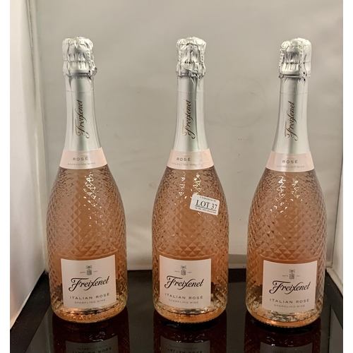 37 - 3 X BOTTLES OF FREIXENET ITALIAN ROSE SPARKLING WINE