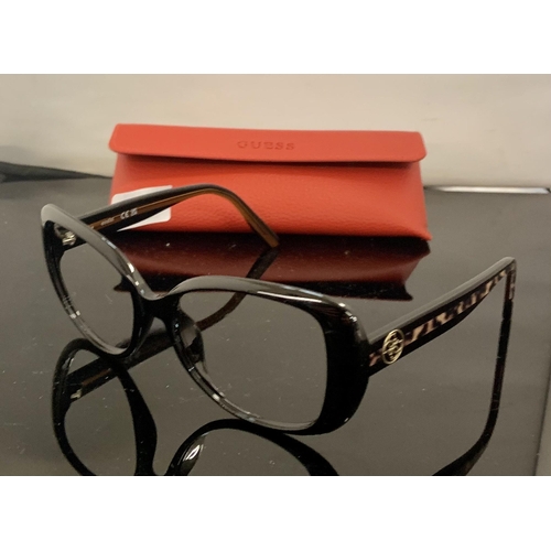 45 - PAIR OF GUESS OVERSIZE SPECTACLE FRAMES - GU7822 WITH CASE