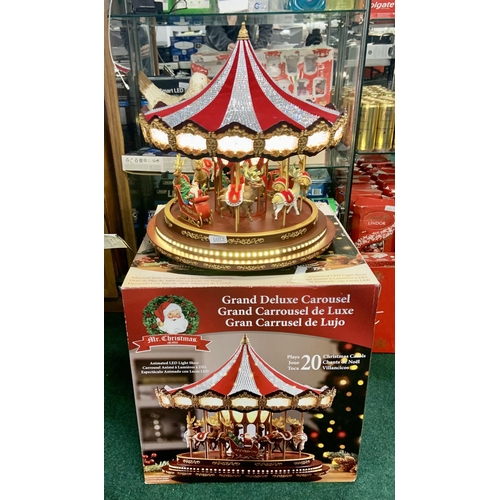 5 - BOXED MR CHRISTMAS GRAND DELUXE CAROUSEL WITH LIGHTS/MUSIC