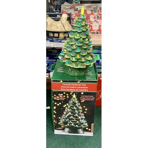 6 - BOXED CERAMIC CHRISTMAS TREE WITH LIGHTS