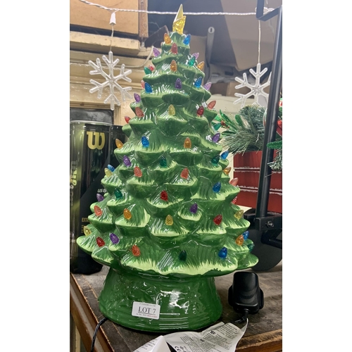 7 - CERAMIC CHRISTMAS TREE - DECORATION ONLY (NO LIGHTS)