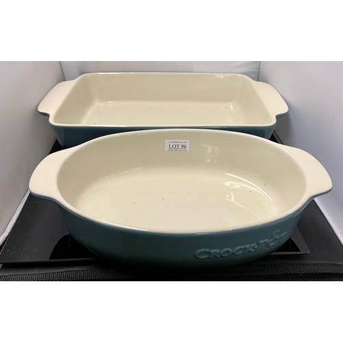 96 - SET OF 2 CROCK POT CASSEROLE DISHES - OMBRE EFFECT